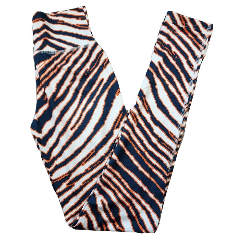 Zubaz Women's Chicago Bears (NO LOGO) Colors Zebra Print Legging SIZE XS NWOT